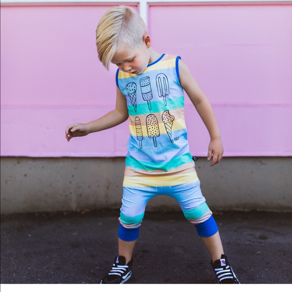 Rags to Raches ice cream romper 12-18M (NWT)